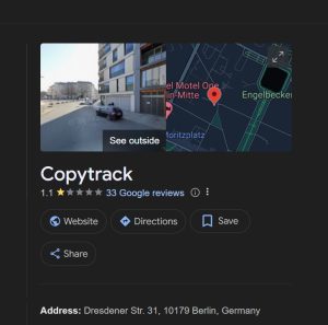 Copytrack on Google My Business