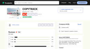 Reviews on Trustpilot copytrack