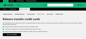 Lloyds Bank Balance Transfer Card