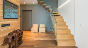 Custom staircases provide a neat finish