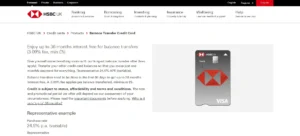 HSBC Balance Transfer Credit Card