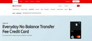 Santander Everyday No Balance Transfer Fee Credit Card