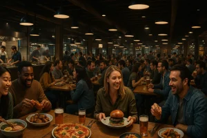 The Rise of Food Halls as Social Hotspots 