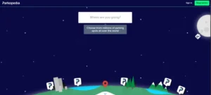 UK motorist comparing nearby parking locations and availability on a smartphone